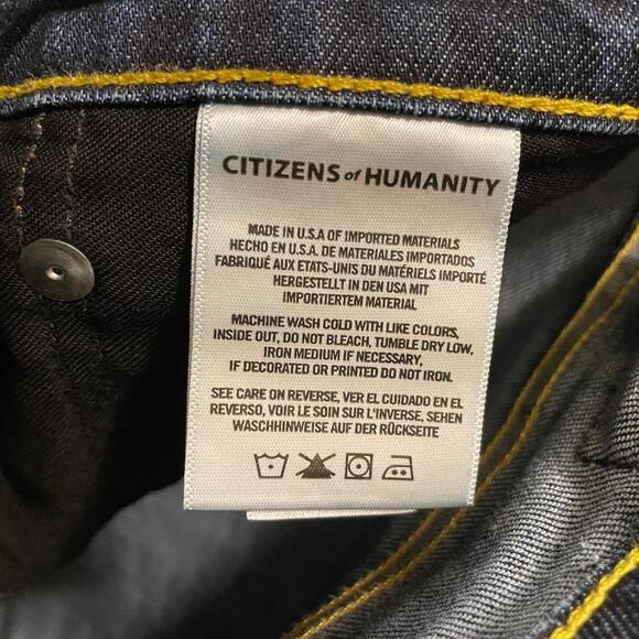Citizens of Humanity 42 x 33 Jeans | Perfect Straight, Dark Wash, Made in USA - Picture 11 of 14